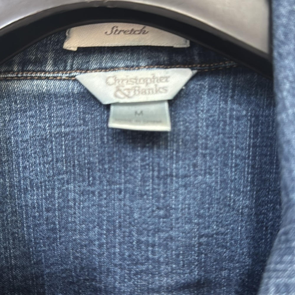 Christopher & Banks Blue Jean Jacket - Picture 2 of 3